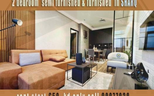 for rent 2 bedrooms apartment semi furnished and furnished in sharq