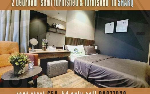 for rent 2 bedrooms apartment semi furnished and furnished in sharq